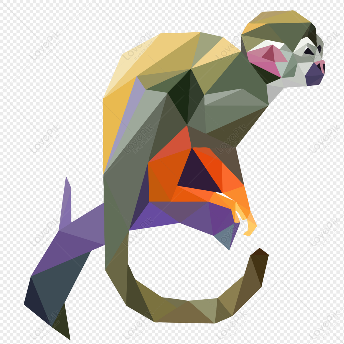 Desenho De Lado De Macaco De Cristal PNG Imagens Gratuitas Para