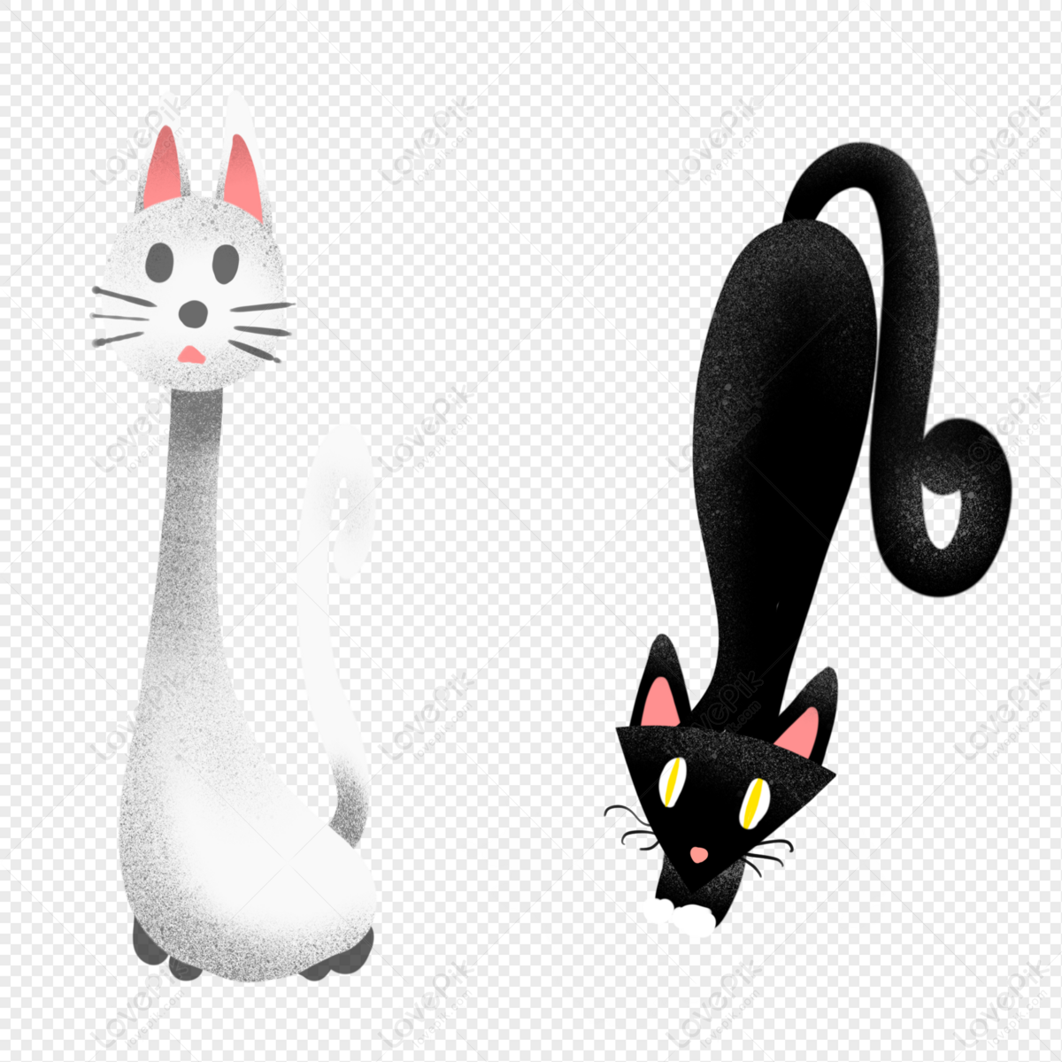 cute-black-and-white-cat-combination-png-free-download-and-clipart