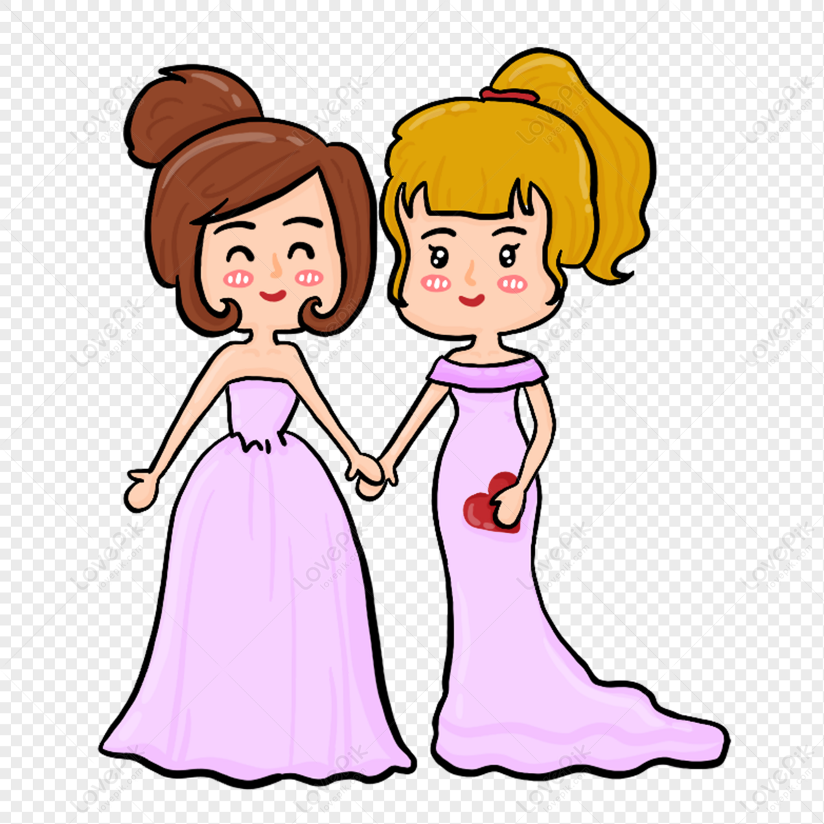 Girls Who Are Married On The Same Sex Day PNG White Transparent And Clipart  Image For Free Download - Lovepik | 401280112