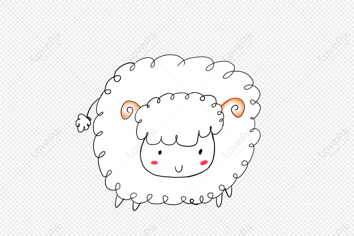 Hình ảnh Vẽ Tay Cừu Cừu Doodle PNG Miễn Phí Tải Về - Lovepik