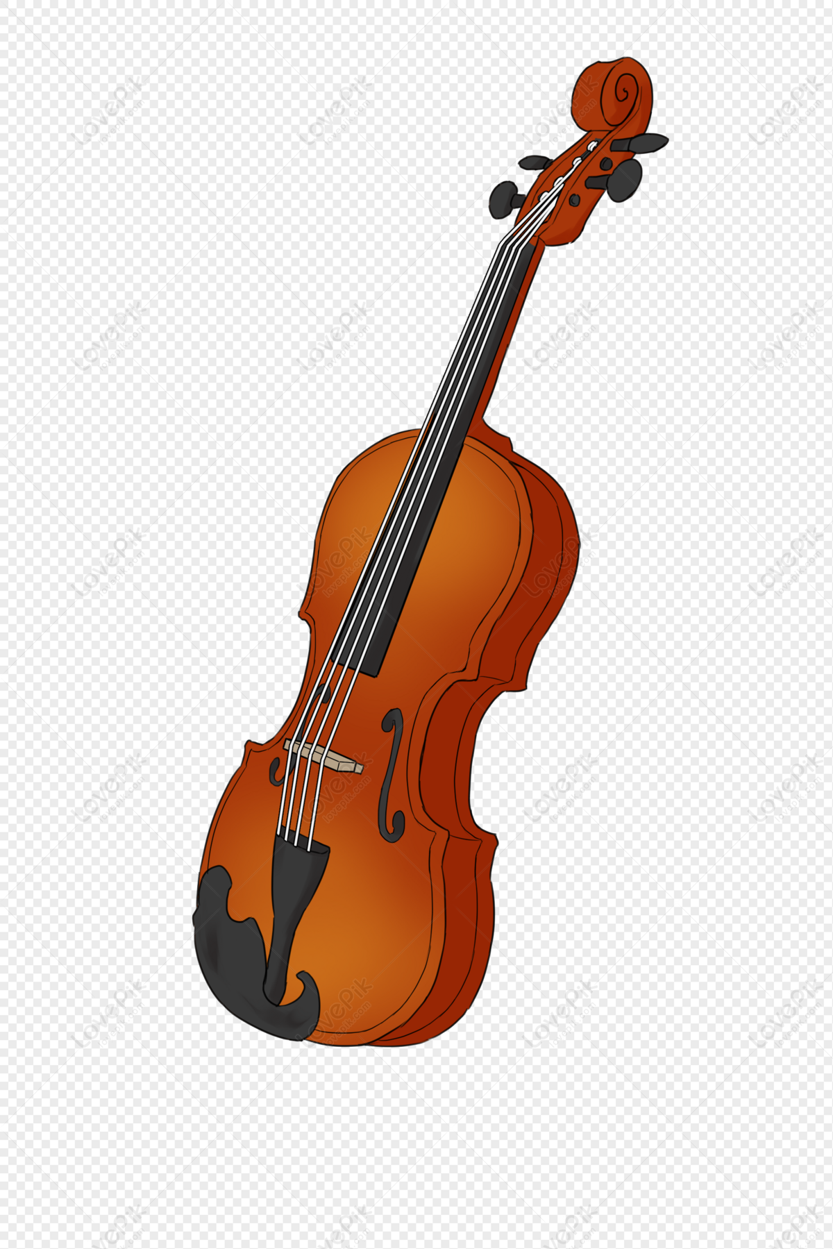Hand Painted Violin Side Vector Free Material PNG Transparent Background  And Clipart Image For Free Download - Lovepik | 401296140