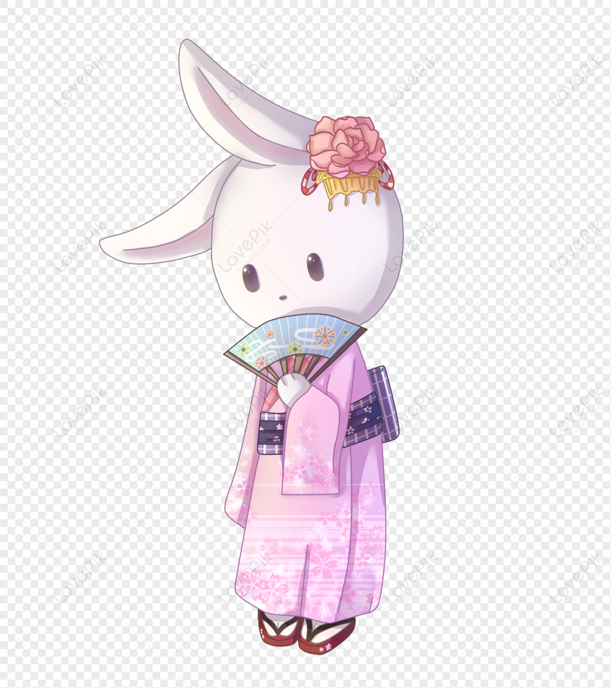 Hình ảnh Thỏ Kimono PNG Miễn Phí Tải Về - Lovepik