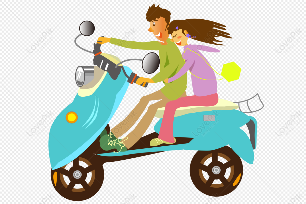 free woman on motorcycle clipart and graphics