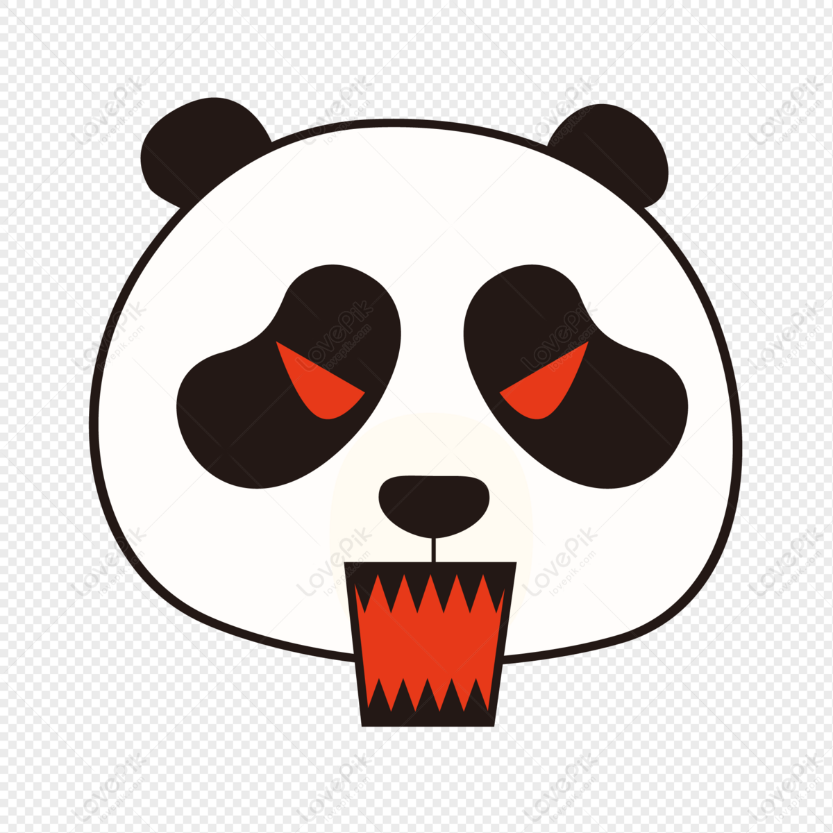 Panda Fire Emoticon Pack изображение_Фото номер 401280262_AI Формат  изображения_ru.lovepik.com