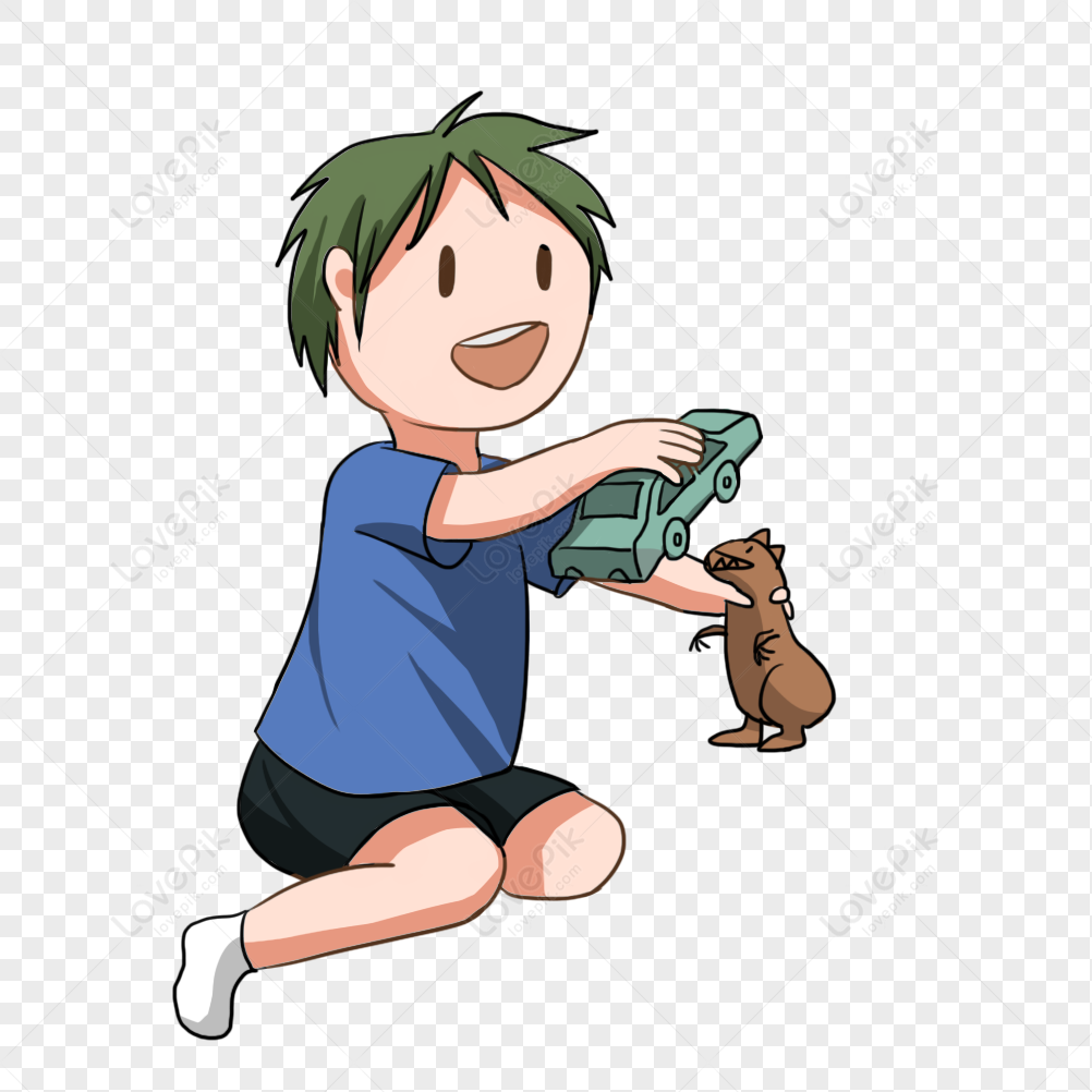 free clipart boy picking up toys