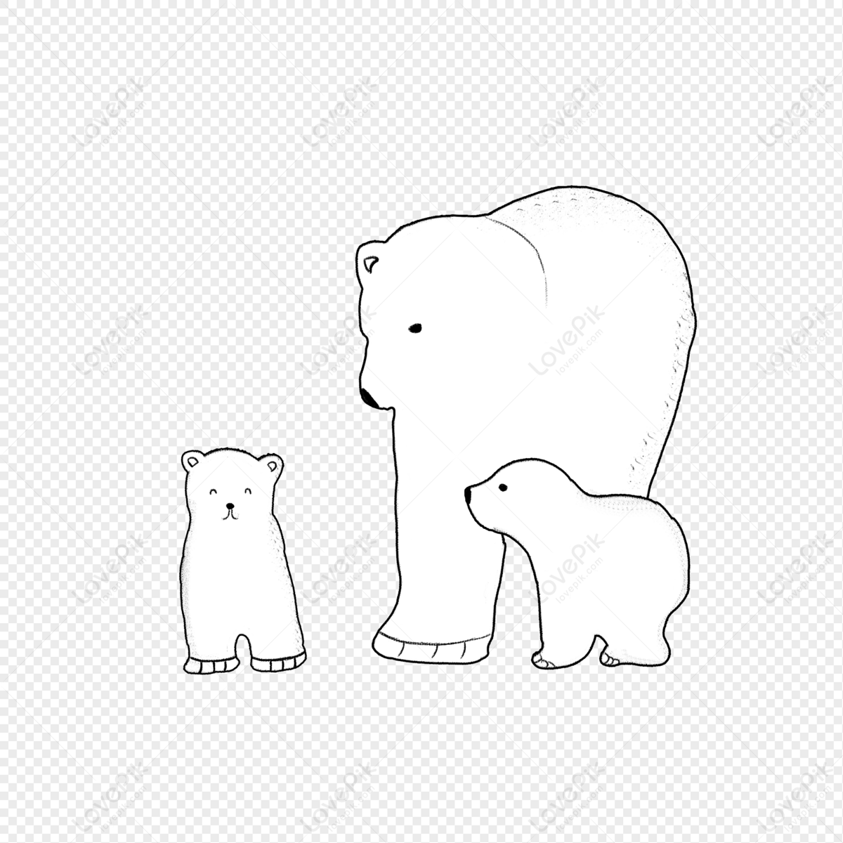Polar Bear Family Cartoon Image PNG White Transparent And Clipart Image For  Free Download - Lovepik | 401284612