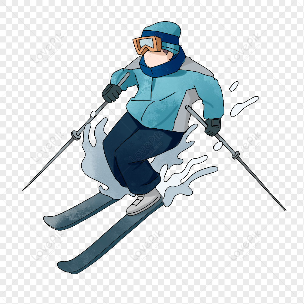 free skier clipart