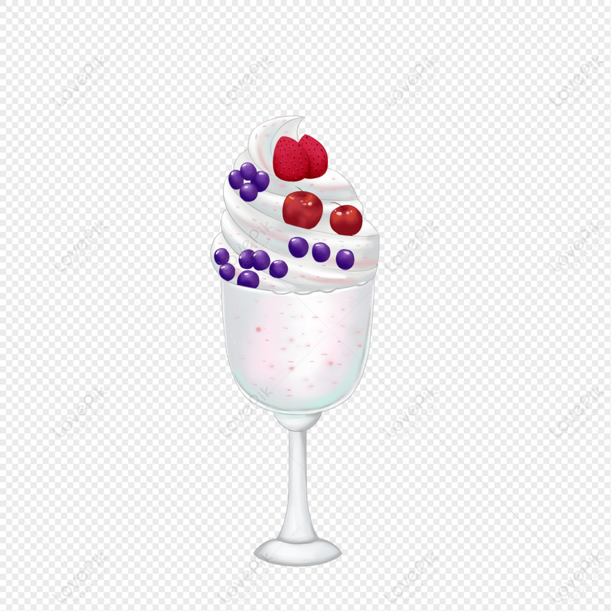 Ice Cream Dessert Realistic White Background Transparent, Ice Cream,  Dessert, Summer PNG Transparent Image and Clipart for Free Download