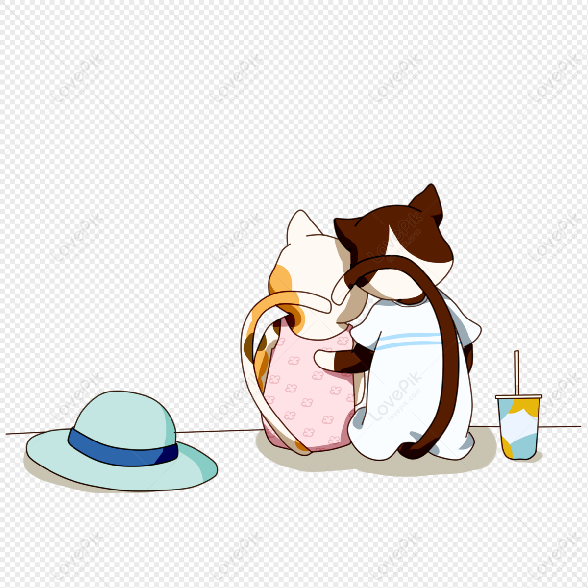 Two Cats PNG, Vector, PSD, and Clipart With Transparent Background, two cats  icon 