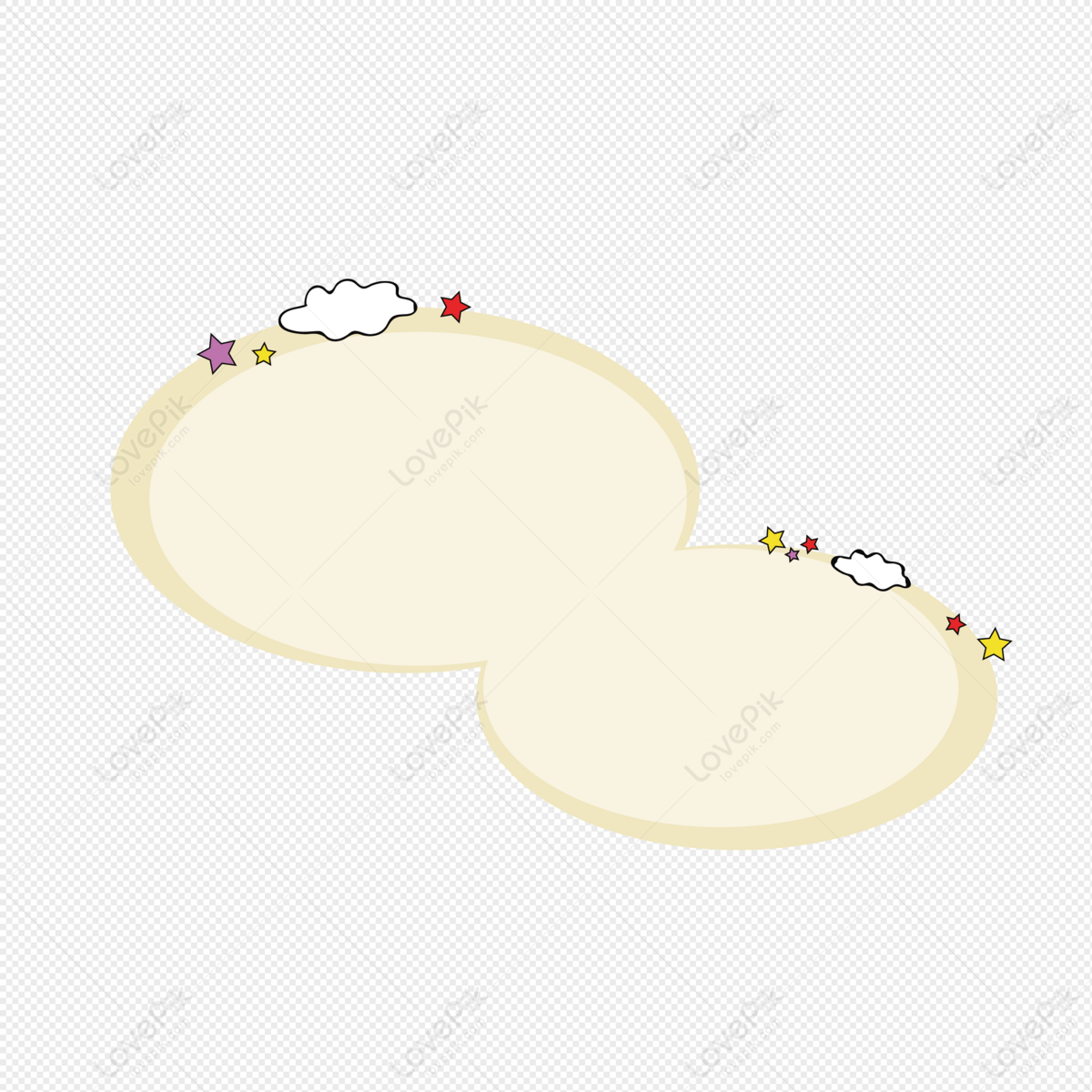 White Clouds Stars Border PNG Picture And Clipart Image For Free ...