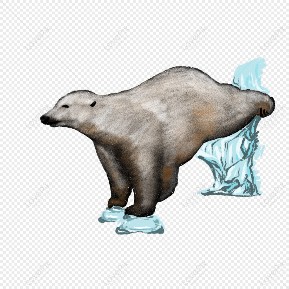 Cartoon Polar Bear Creative Illustration PNG Image And Clipart Image ...