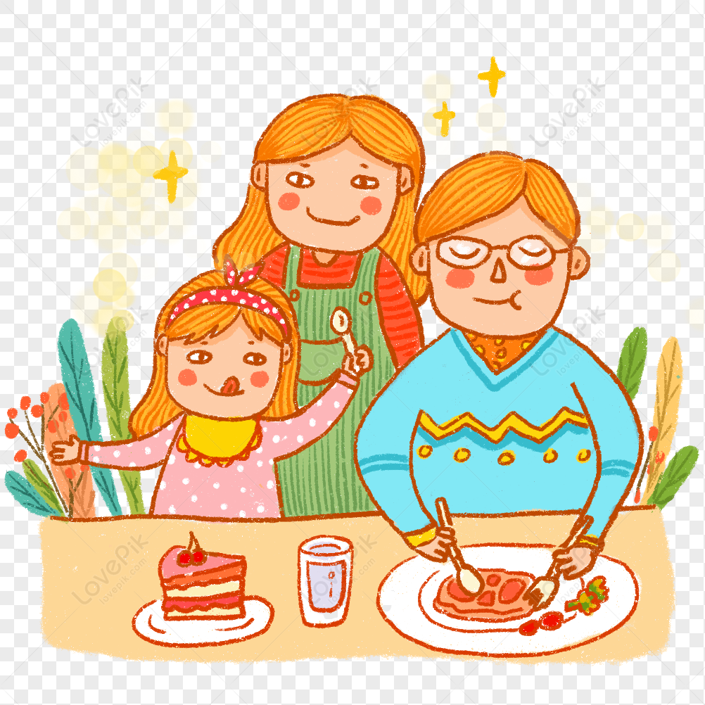 family eating clip art