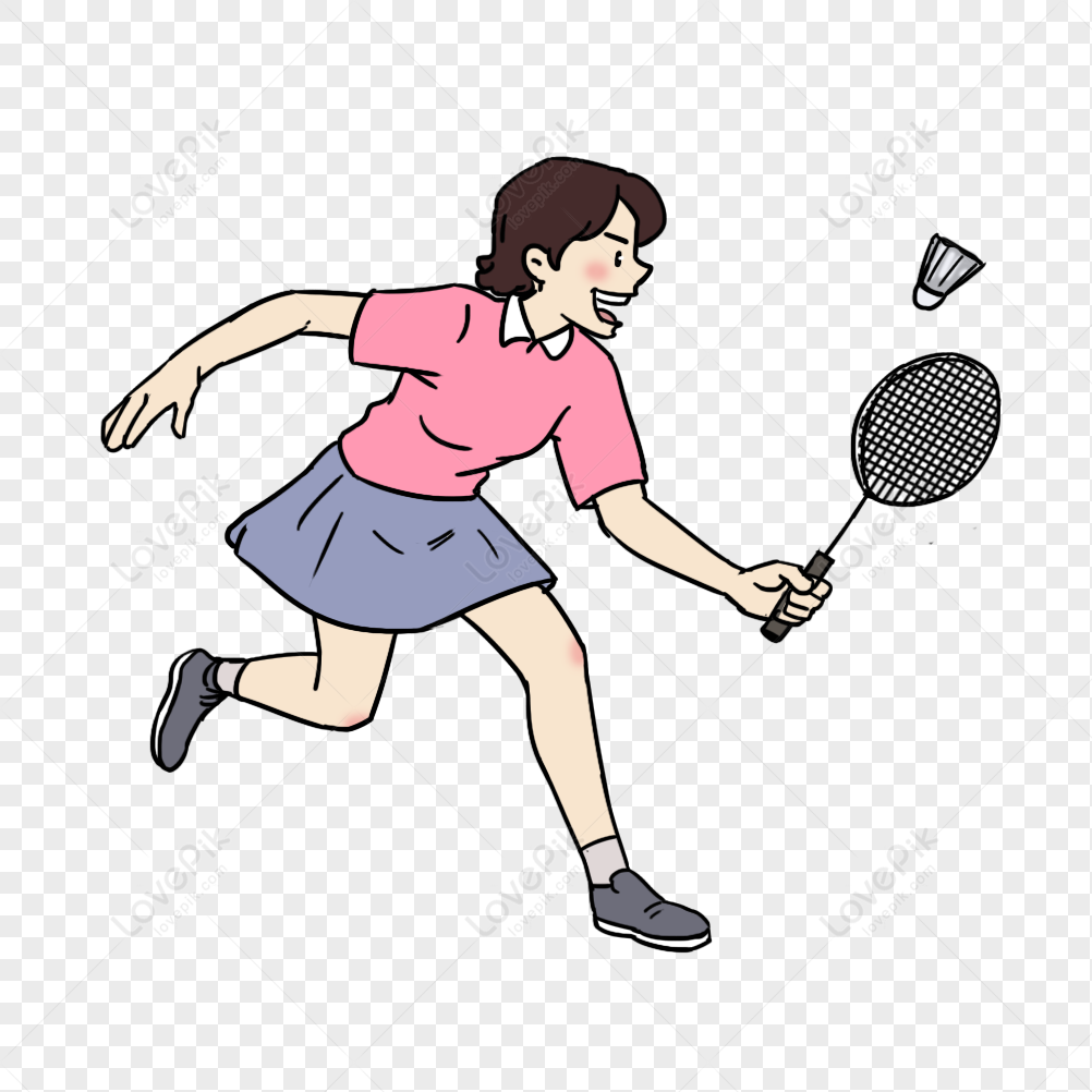 Girl Playing Badminton PNG Image And Clipart Image For Free Download -  Lovepik | 401310328
