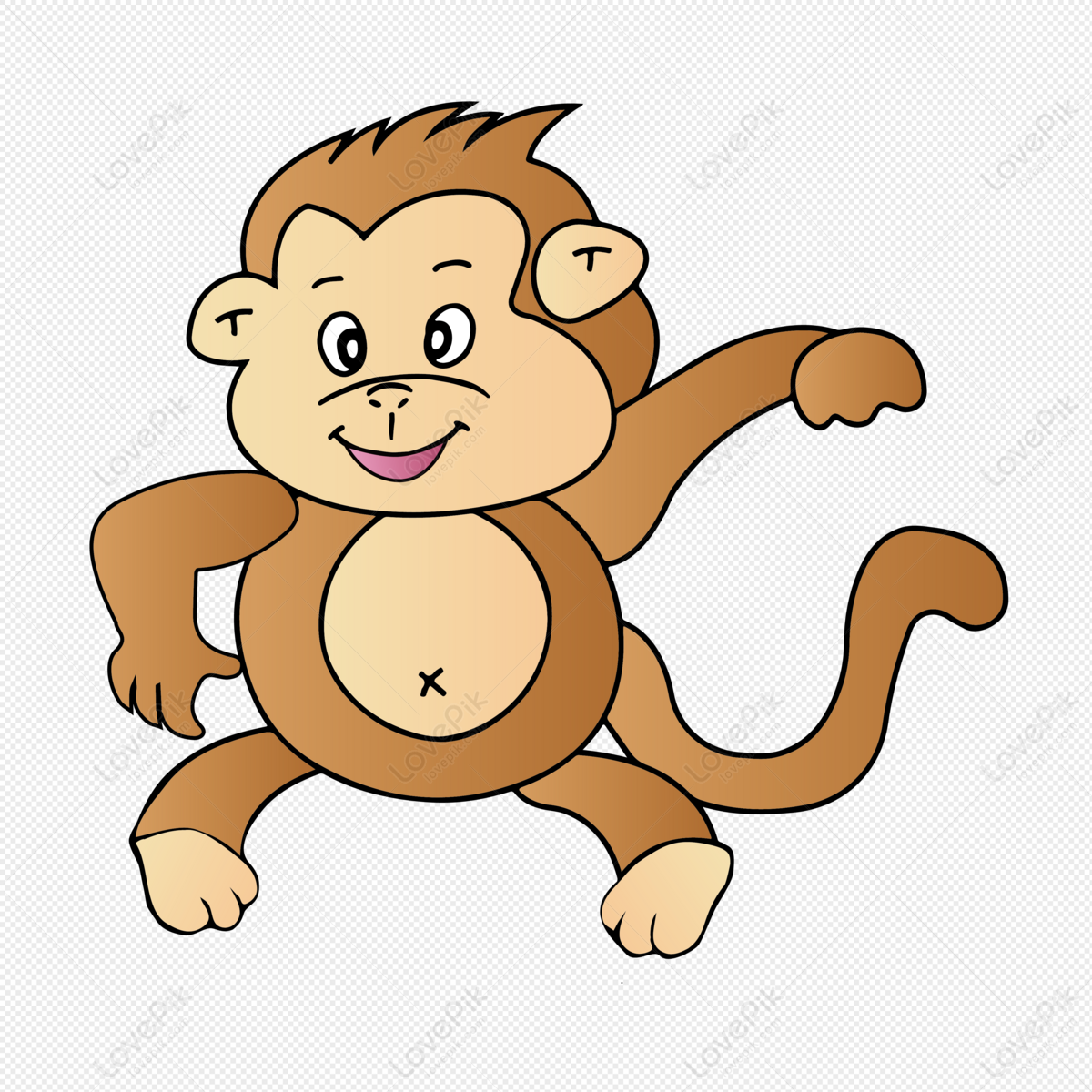 Hand Drawn Cartoon Dancing Monkey PNG Transparent Background And Clipart  Image For Free Download - Lovepik | 401312790