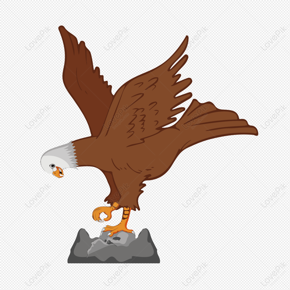 Dibujado A Mano Dibujos Animados águila En Piedra PNG Imágenes Gratis -  Lovepik