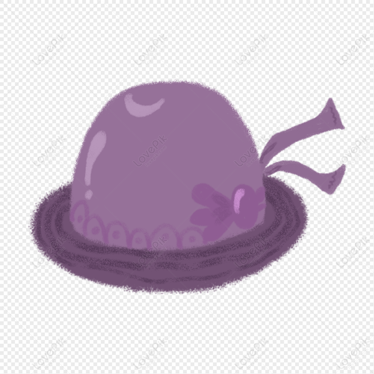 Purple Hat PNG Image, Purple Hat Decoration Illustration, Purple Hat,  Cartoon Illustration, Hat Illustration PNG Image For Free Download