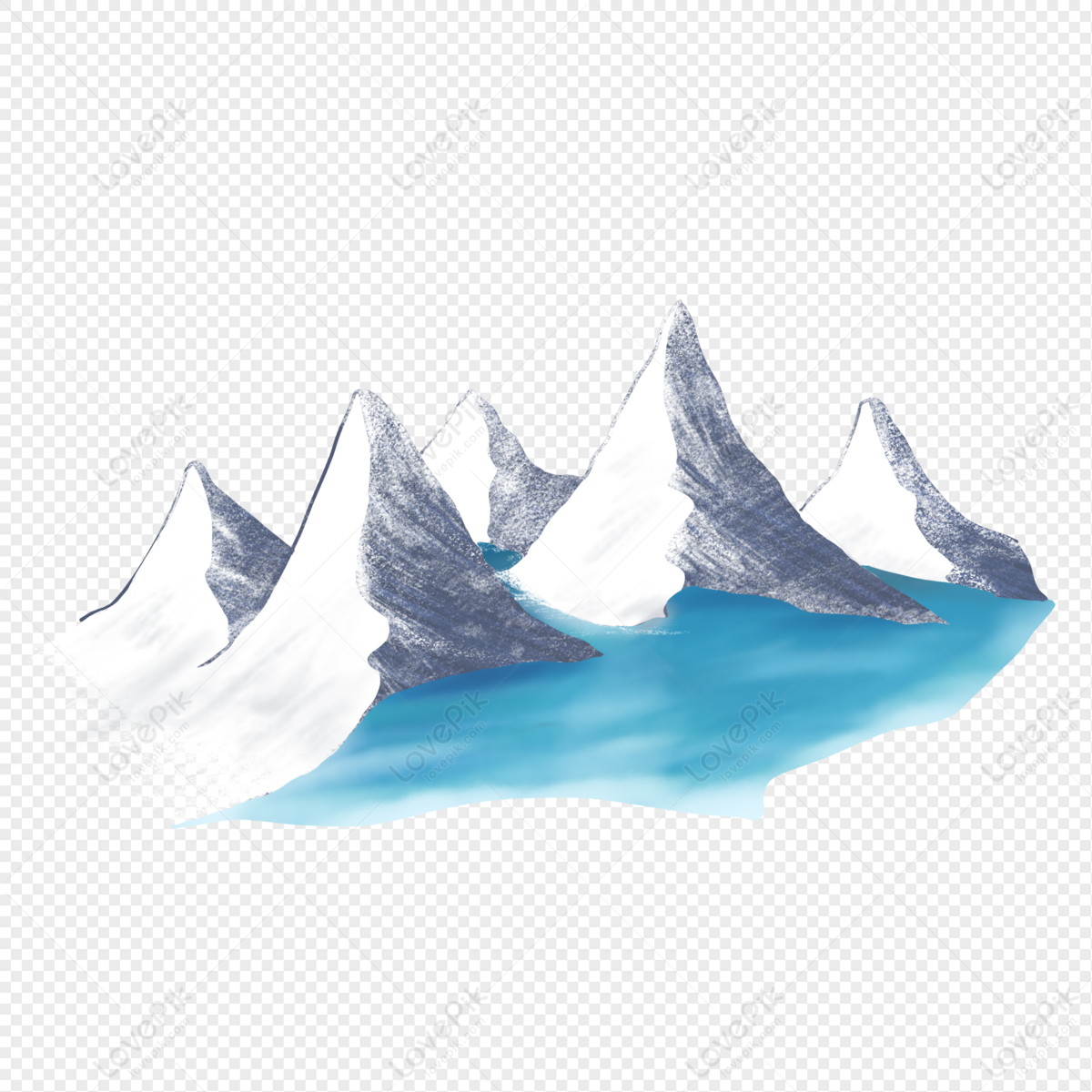 Hình ảnh Vẽ Tay Núi Tuyết PNG Miễn Phí Tải Về - Lovepik
