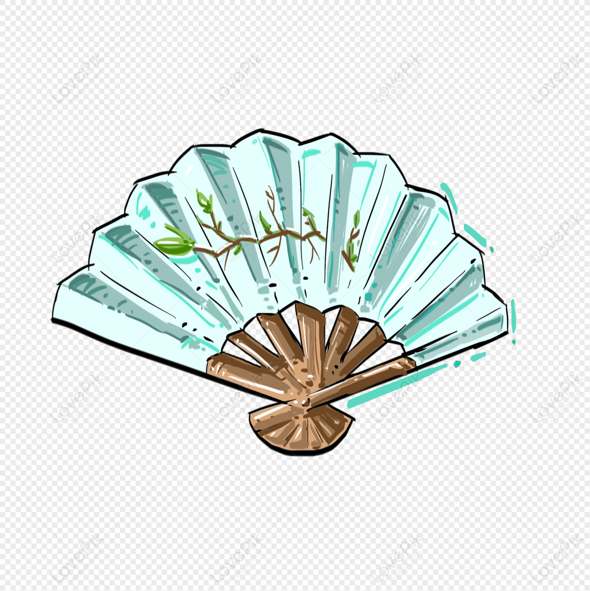 Hand Painted Chinese Fan PNG Image Free Download And Clipart Image For Free  Download - Lovepik | 401314681