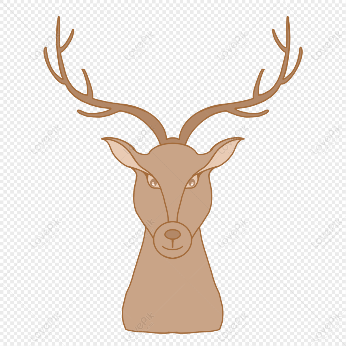 Deer Head Drawing Easy, HD Png Download - vhv