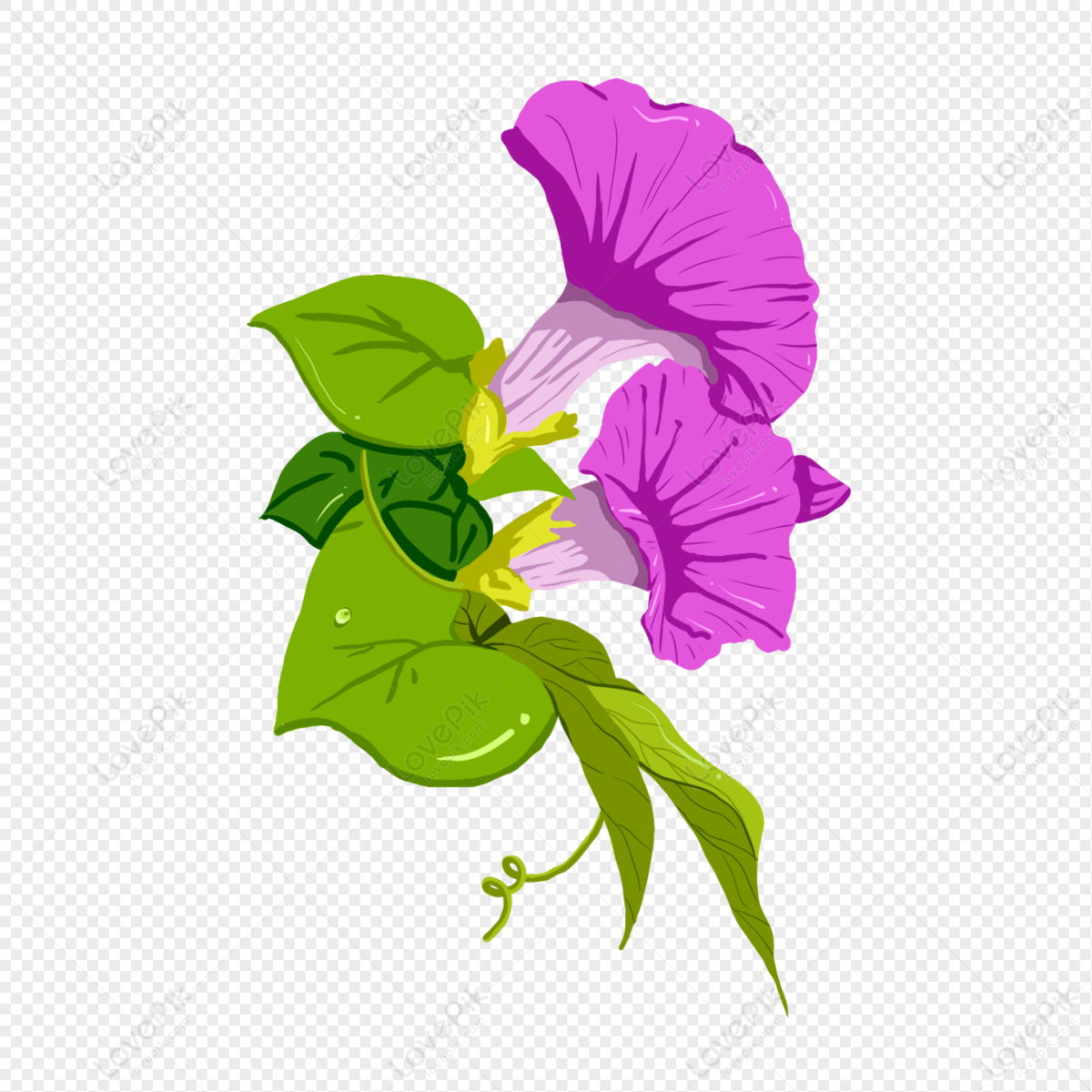 Flores Pintadas A Mano De Color Morado PNG Imágenes Gratis - Lovepik