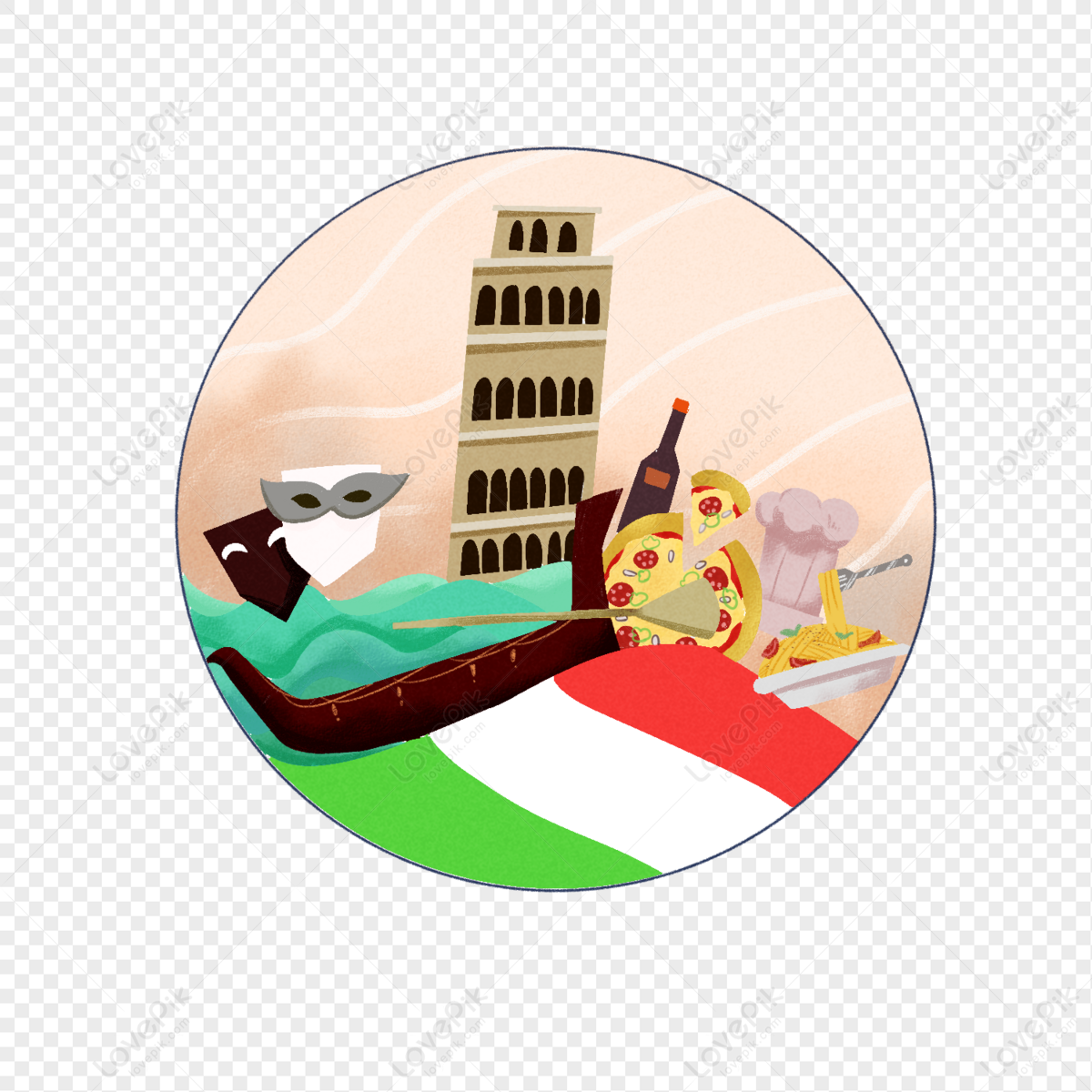 Italy Tourism, flag icon, flag italy, art icon png free download
