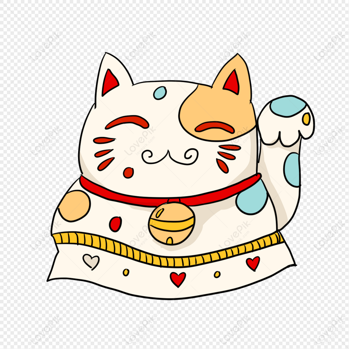 Lucky Cat PNG White Transparent And Clipart Image For Free Download -  Lovepik | 401318292