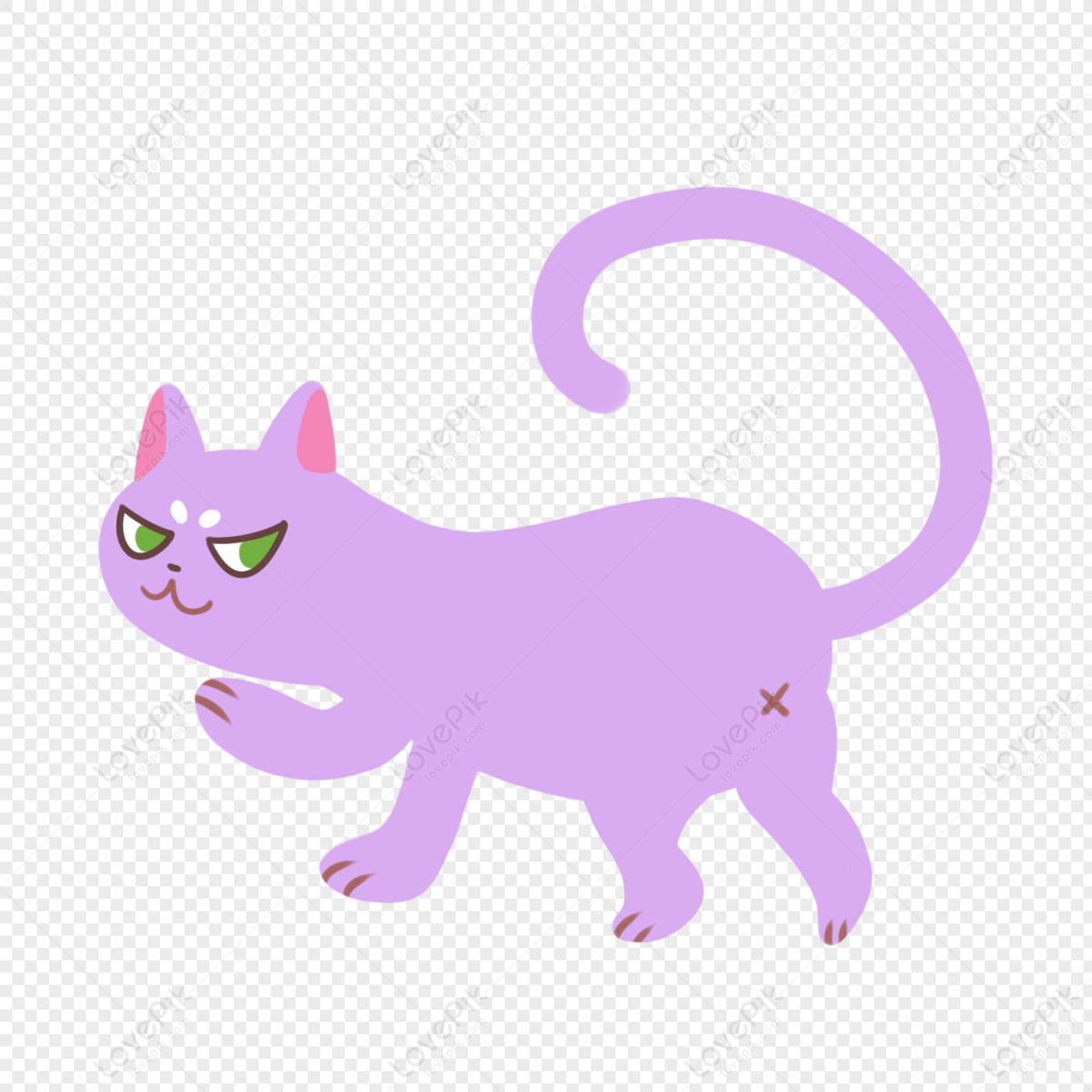 Фиолетовый кот изображение_Фото номер 401304114_PNG Формат  изображения_ru.lovepik.com