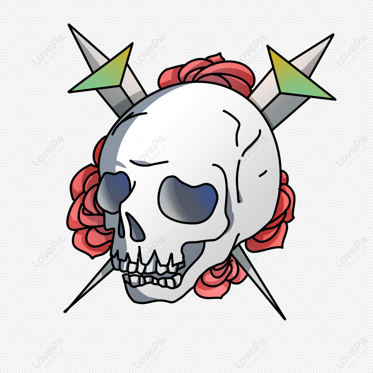 Old school (tattoo) Skull and crossbones Drawing, skull, ink, drawer, tattoo  png | Klipartz
