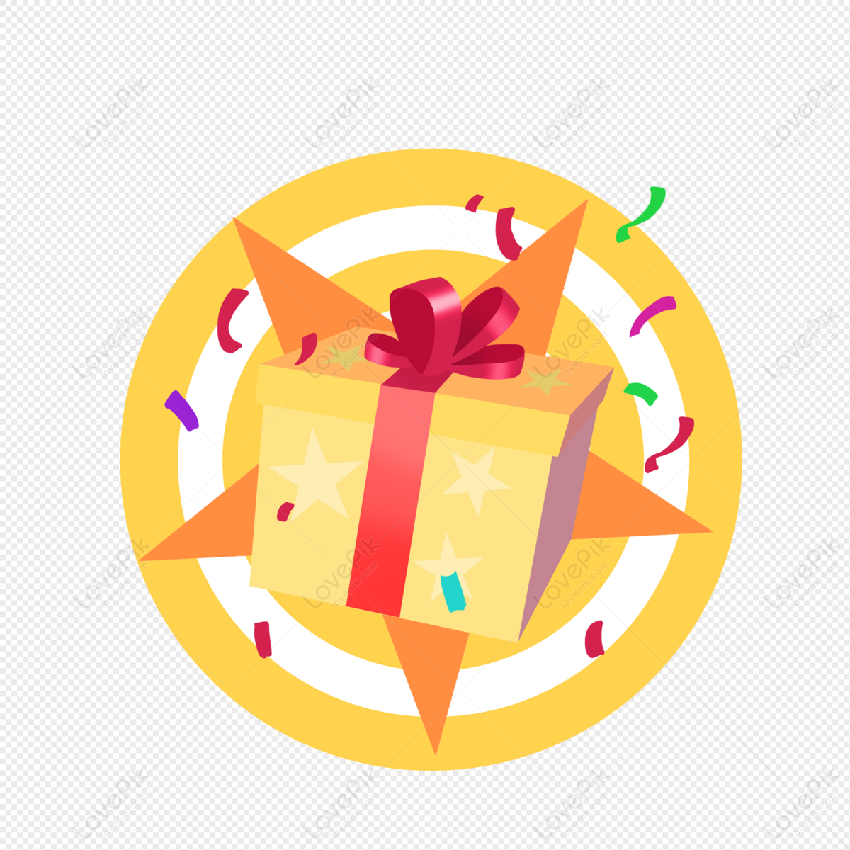 Happy birthday cartoon landing page with gift box Vector Image