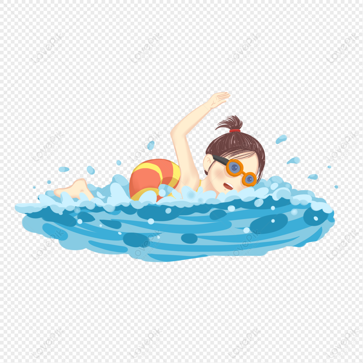 Swim, Girl Swim, Chinese Vector, Swim Woman PNG Image Free Download And ...