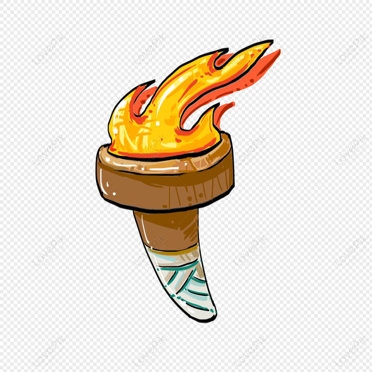 Torch, Cartoon Torch, Fire Torch, Fire Illustration PNG Image Free ...