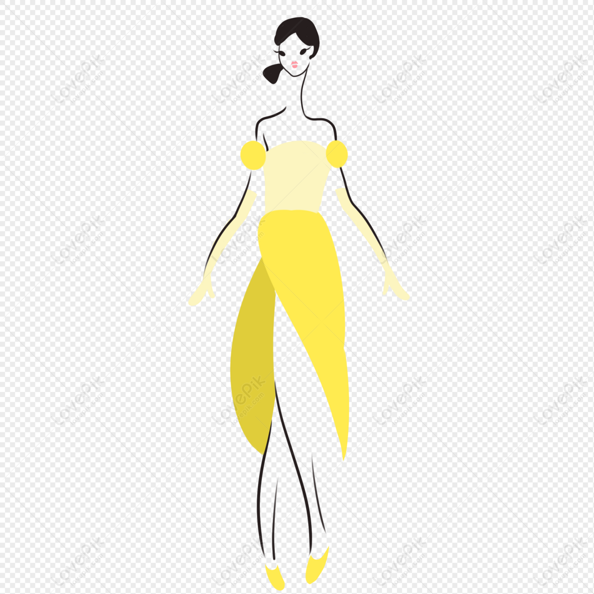Hình ảnh Váy Vàng Váy Ngắn Người Mẫu Phụ Nữ Sàn Catwalk Nữ PNG ...