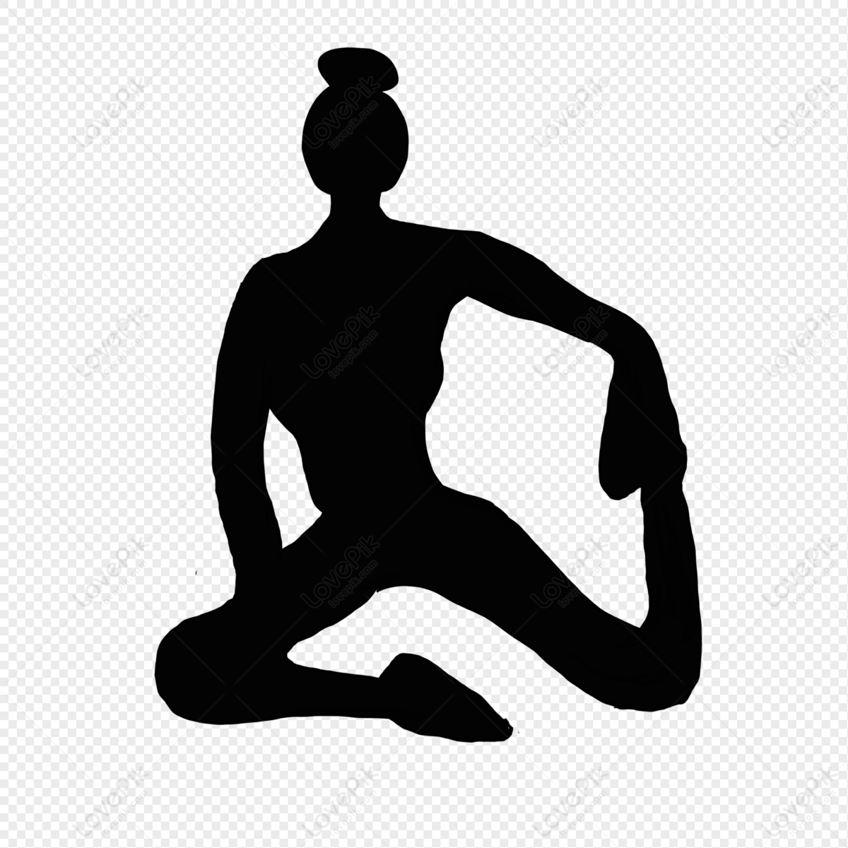 Sitting tree yoga pose silhouette, | Premium Vector Illustration - rawpixel