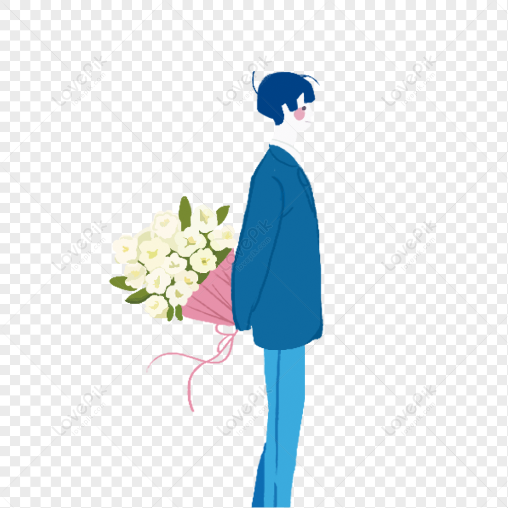 Boy Holding Flower PNG Image And Clipart Image For Free Download - Lovepik  | 401328958