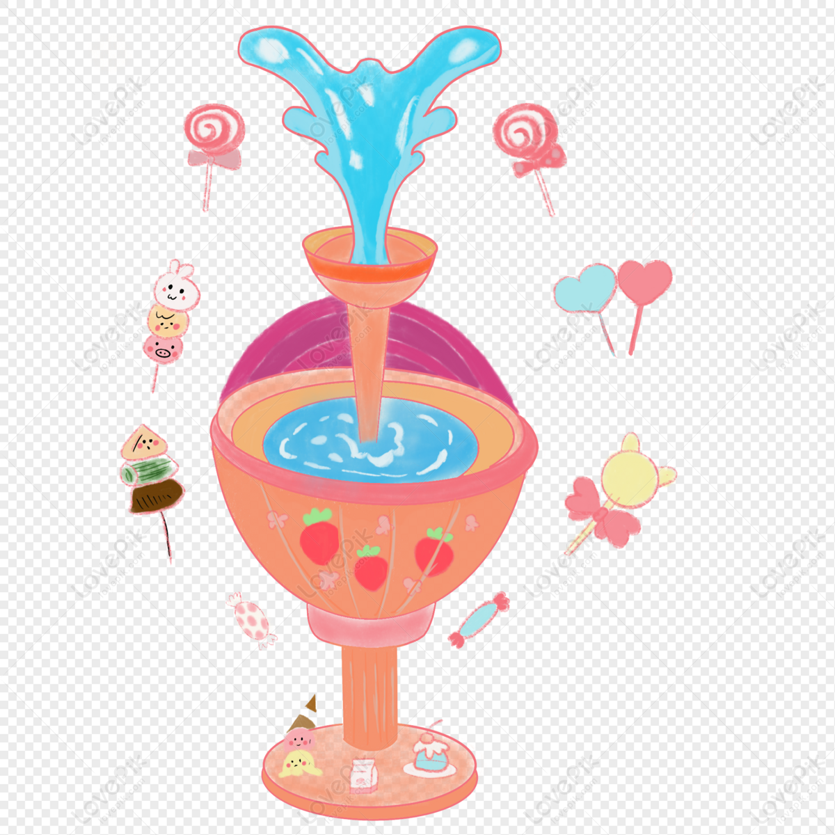 Cartoon Dessert Fountain PNG Free Download And Clipart Image For Free  Download - Lovepik | 401326483