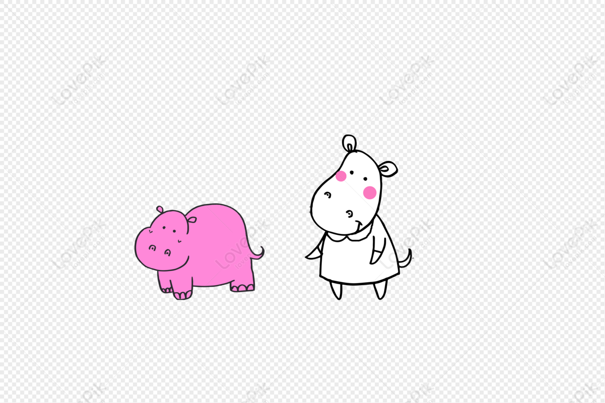 Hipopótamo De Dibujos Animados PNG Imágenes Gratis - Lovepik
