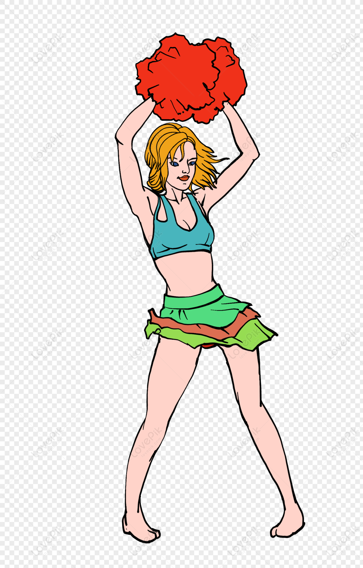 cheerleader png clipart