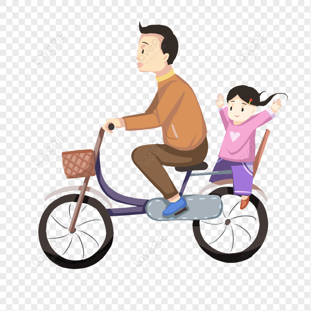 Ride daddy. Рисунок для детей папа катает мальчика на спине.