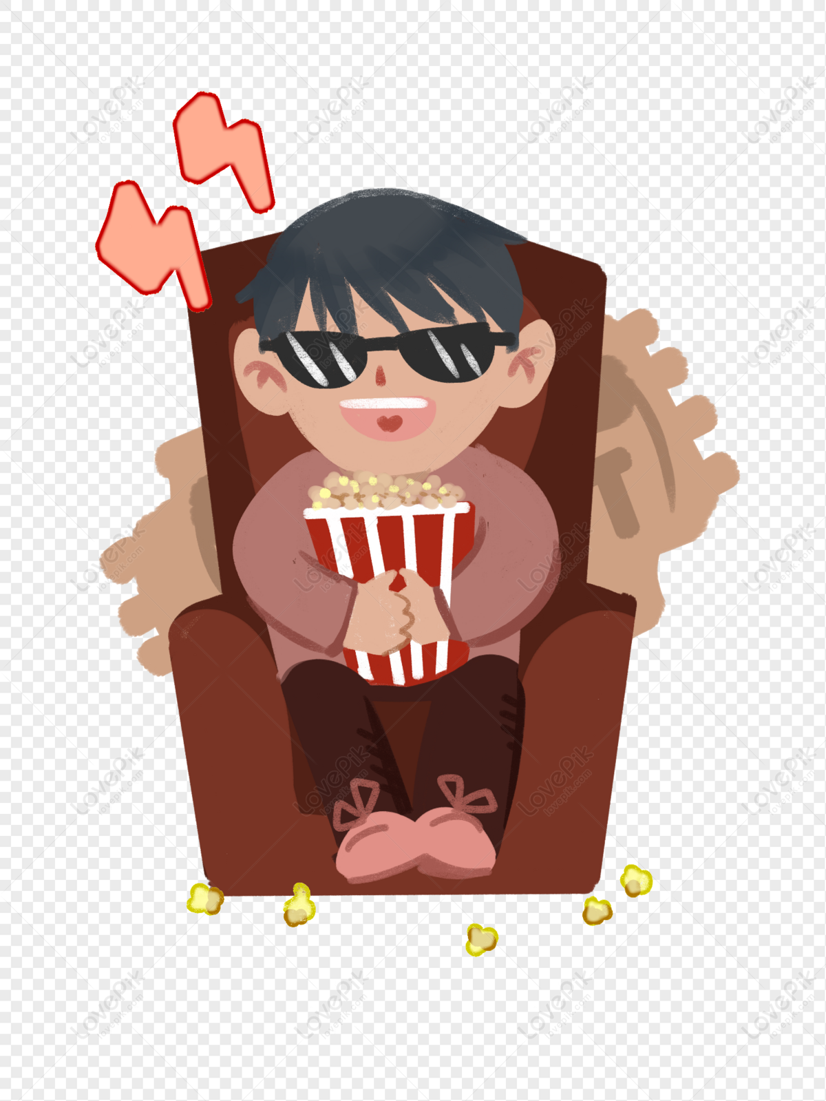 Eating Popcorn And Watching Movies PNG Hd Transparent Image And Clipart  Image For Free Download - Lovepik | 401344964