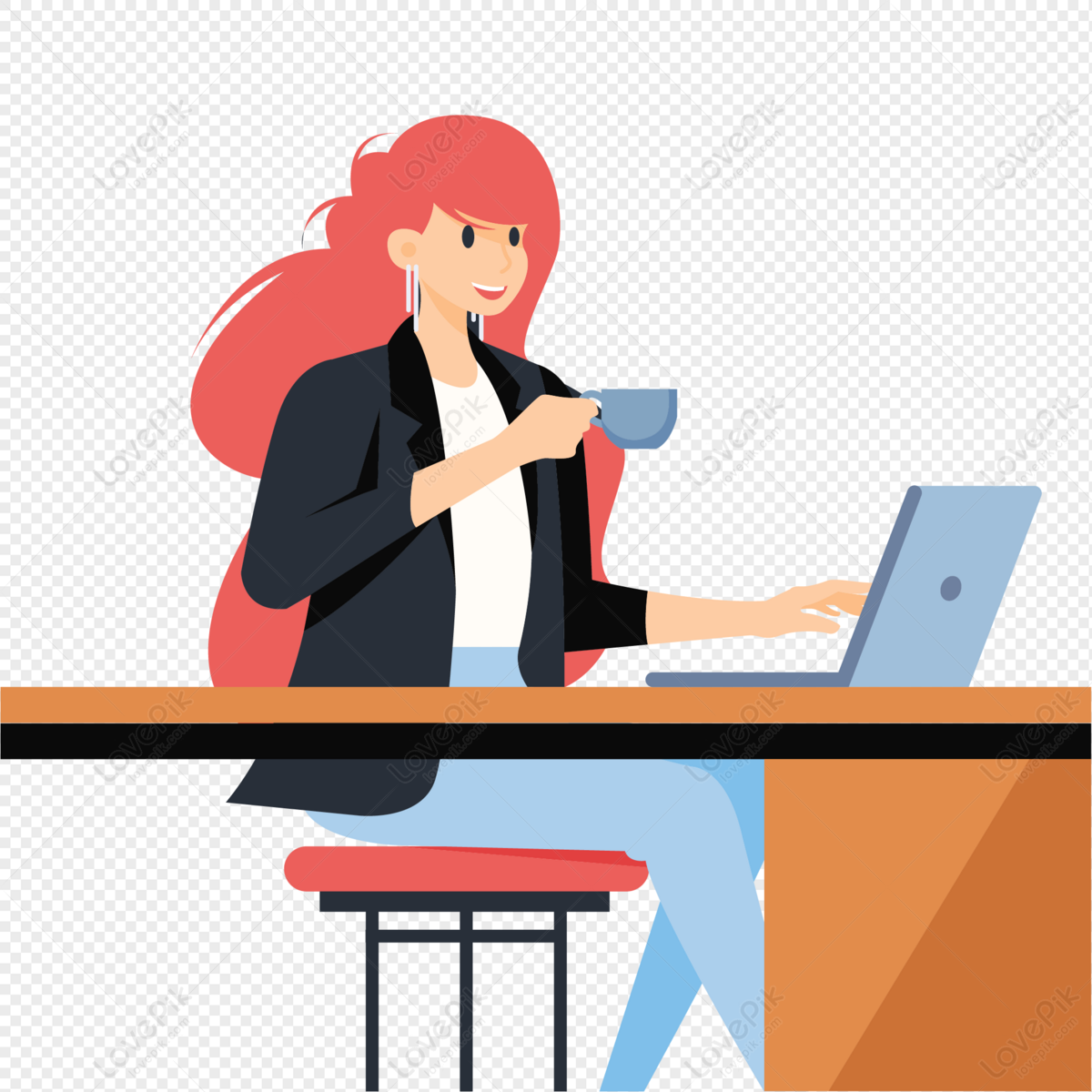 Female At Work PNG Image Free Download And Clipart Image For Free Download  - Lovepik | 401332671