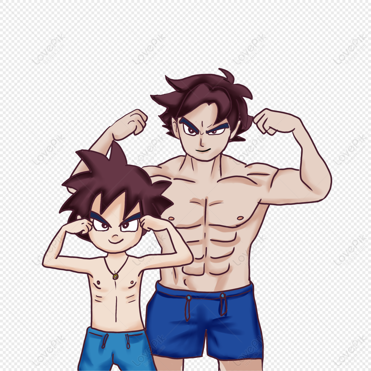 Fitness Padre E Hijo PNG Imágenes Gratis - Lovepik