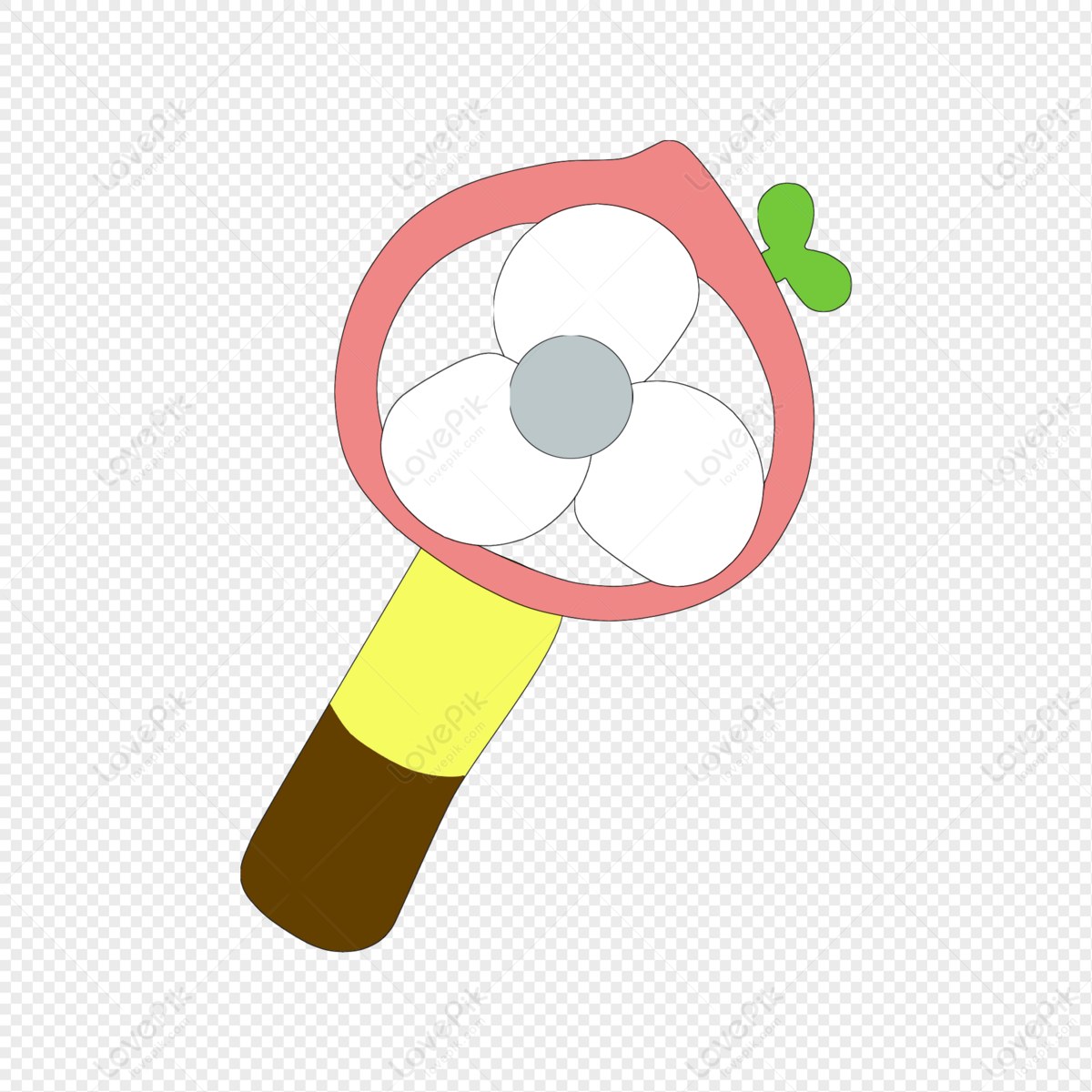 Manual Small Fan, pink white, cartoon fan, cartoon pink png transparent bac...