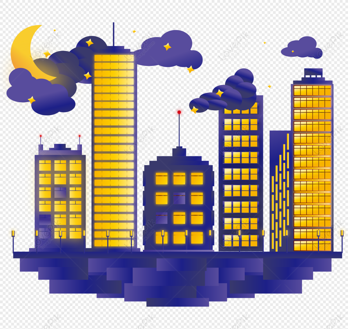 free city map illustration clipart