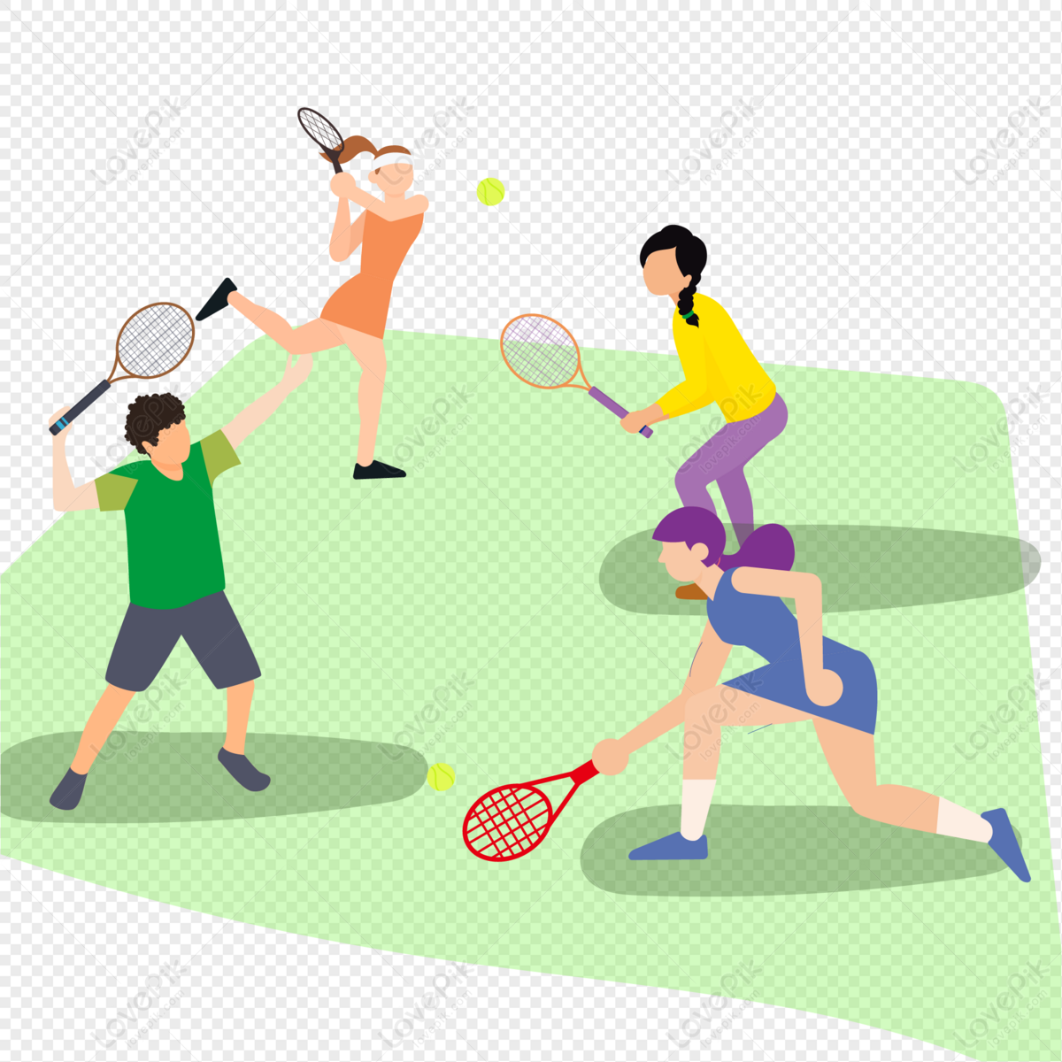 People Are Training In Tennis PNG Hd Transparent Image And Clipart ...