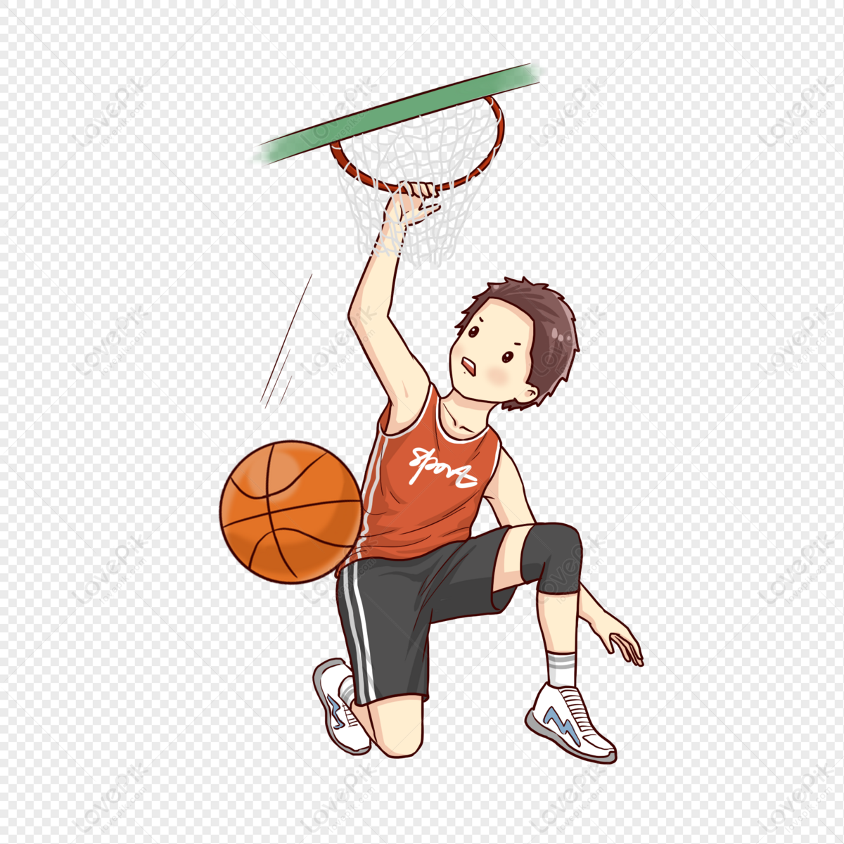 Slam Dunk, Cartoon Player, Basketball Illustration, Basketball Player ...