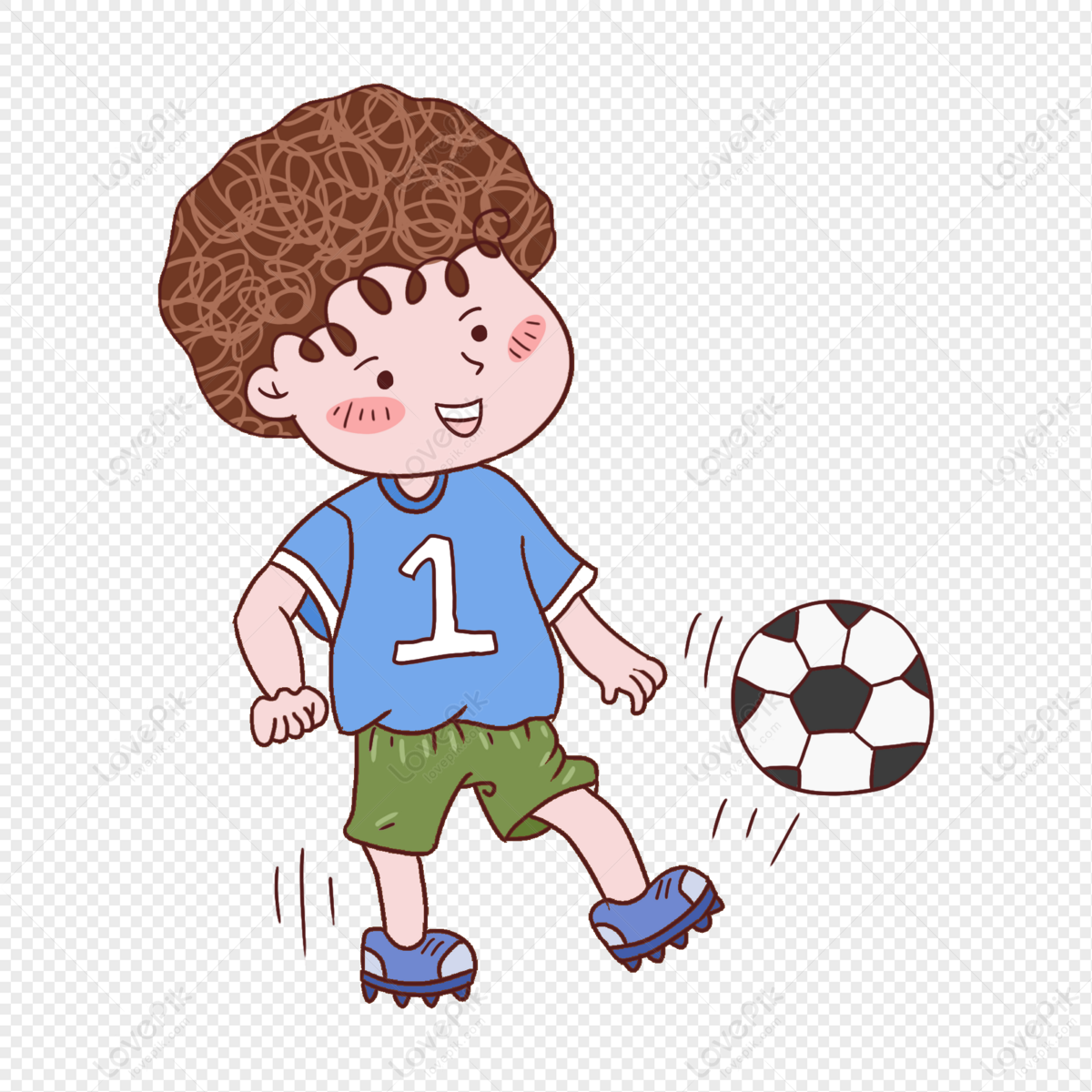 Gambar Anak Kecil Olah Raga Bermain Sepak Bola PNG Unduh Gratis - Lovepik