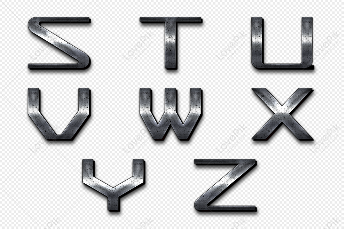 Premium PSD  Silver letters view from right letter c