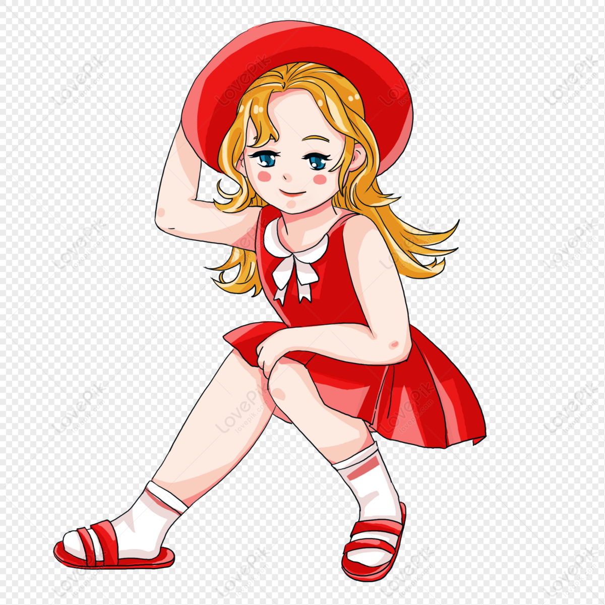 Summer Blonde Girl, Dress Girl, Anime Girl, Body Girl PNG Transparent ...