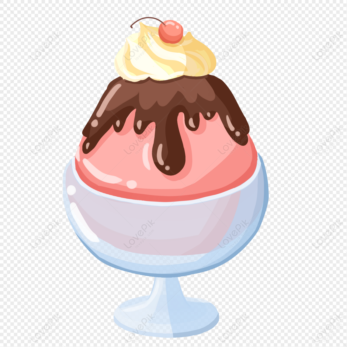 Ice Cream Dessert Realistic White Background Transparent, Ice Cream,  Dessert, Summer PNG Transparent Image and Clipart for Free Download