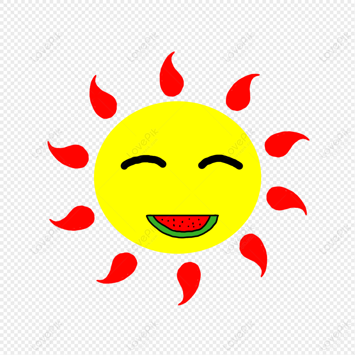 Sun, Red Sun, Icon Sun, Smiling Sun Free PNG And Clipart Image For Free ...